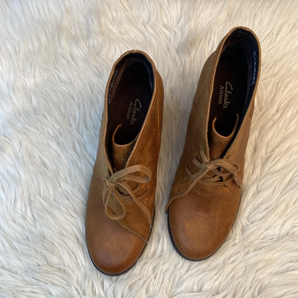 Clarks Artisan Alpine Melt Cognac Leather Booties, Size 11M - Picture 10 of 17